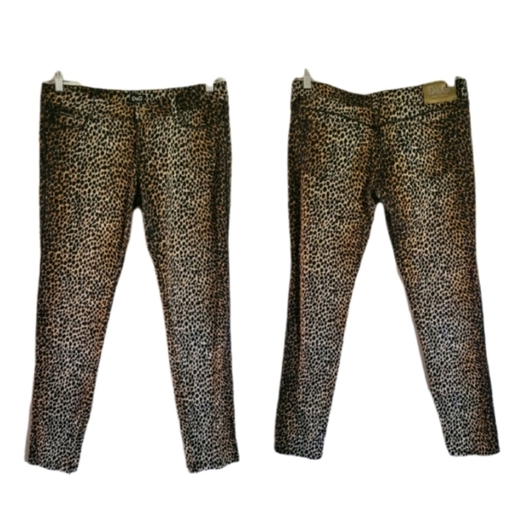 Dolce & Gabbana Leopard Animal Print Skinny Jeans Pants Low Rise Designer Goth - Picture 13 of 13